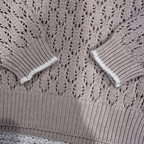 NEW ONE GREY DAY LOS ANGELES WOMENS Elegant Sweater SMALL COLOR SABLE/STARCH - Picture 2 of 8